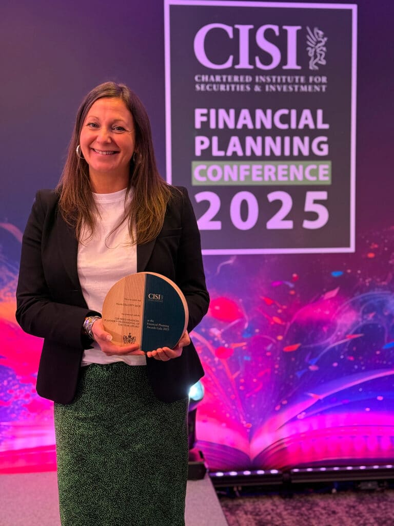 Nicola Ellis Wellington Wealth winner of the CISI CFP™ Professional of the Year 2025 - certified financial planner CFP™